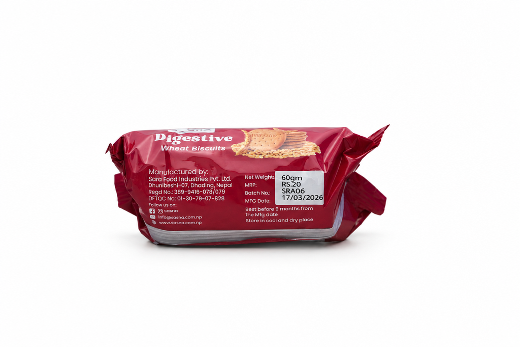 SASNA DIGESTIVE WHEAT BISCUIT 60GM